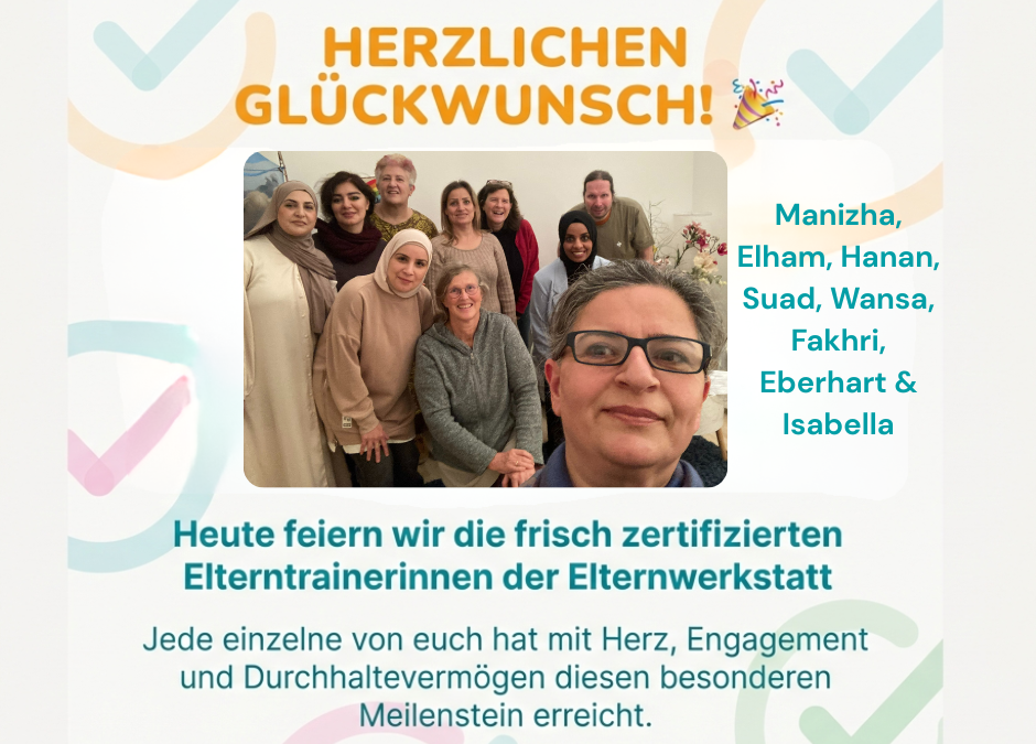 Wir präsentieren unsere neuen zert. ElterntrainerInnen